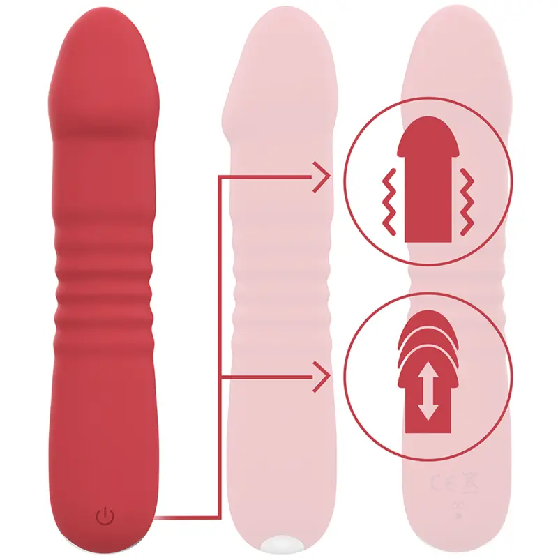Vibromasseur Juni Up & Down 10 Vibrations Rouge - Intense