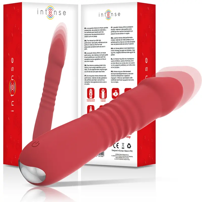 Vibromasseur Juni Up & Down 10 Vibrations Rouge - Intense