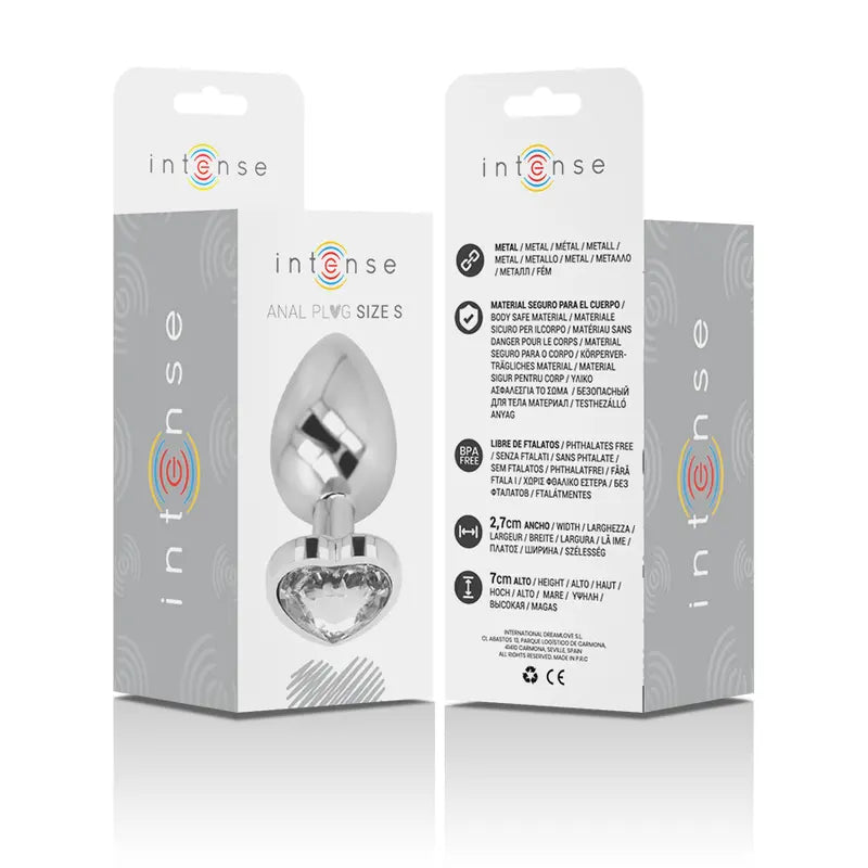 Plug Anal Métal Diamond Jewel Blanc Taille S - Intense