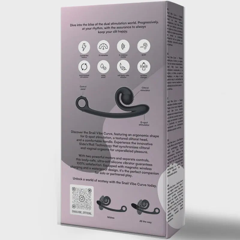 Vibromasseur courbe Snail Vibe Curve noir - Snail Vibe - SNAIL VIBE