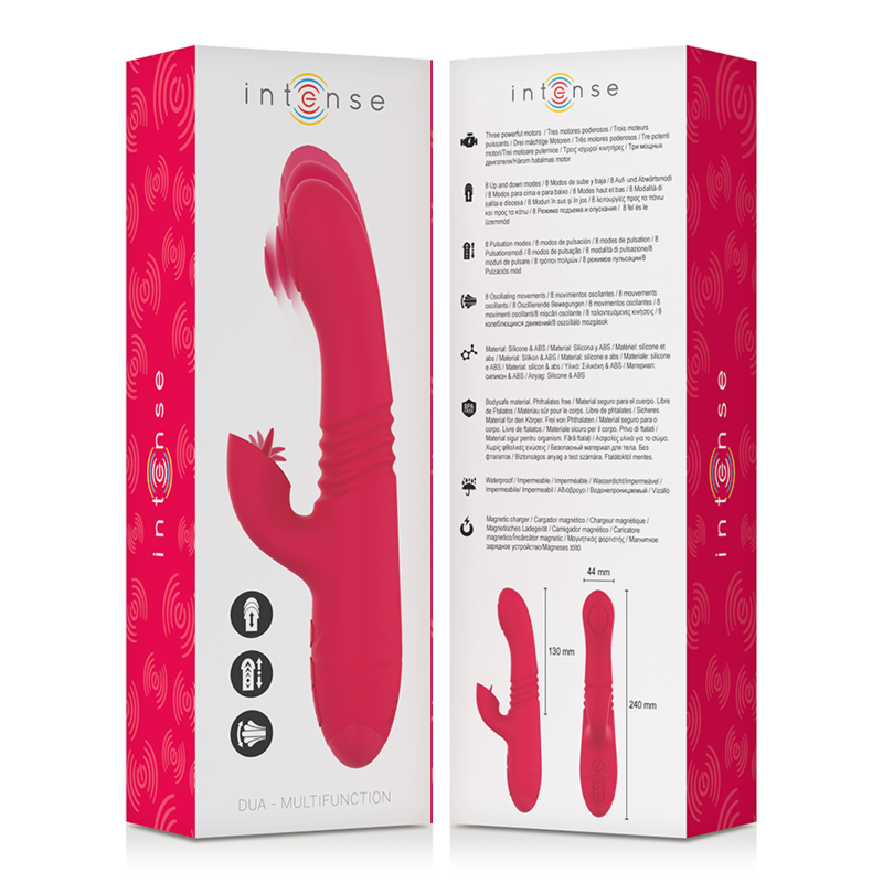 Vibromasseur Multifonction DUA avec Langue Rouge - Intense