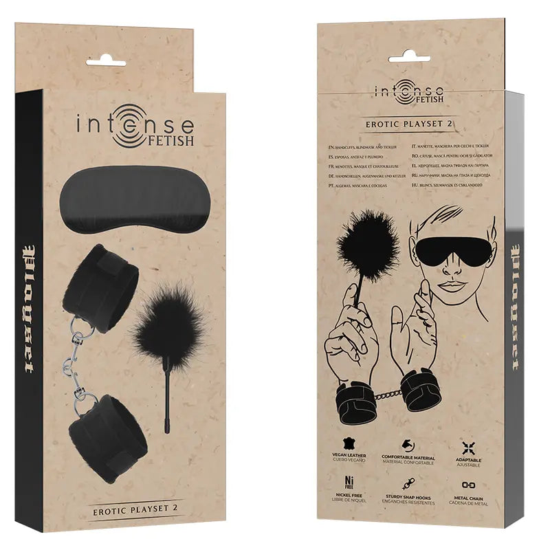 Kit Érotique Intense Fetish Playset 2 Menottes Masque - Intense