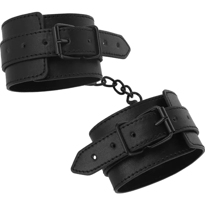 Menottes Chevilles Cuir Végétalien - Intense Fetish