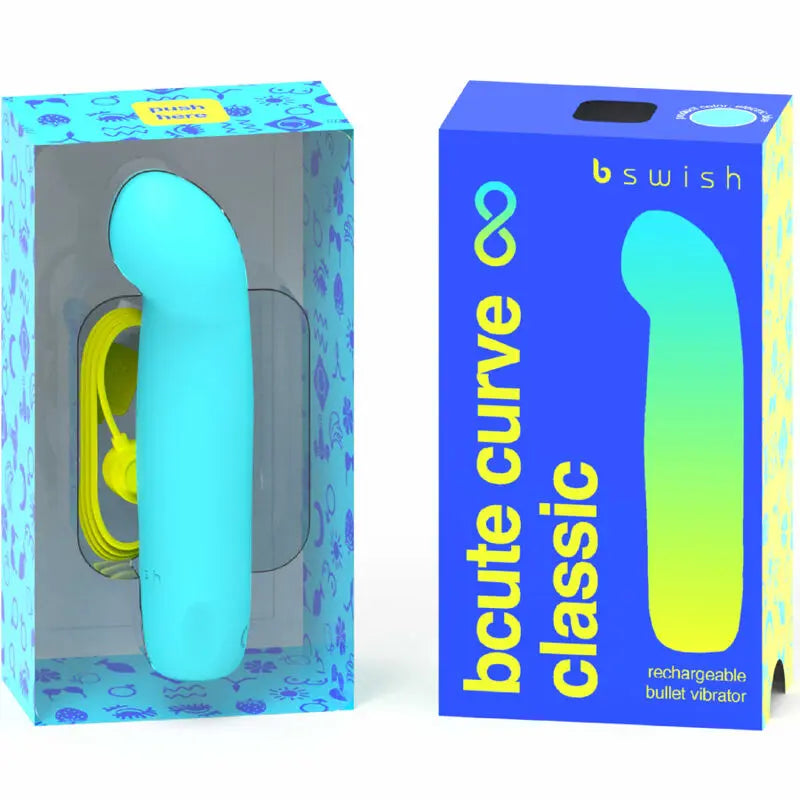 B Swish - Vibromasseur Rechargeable Incurvé Bcute Curve Classic - Bleu