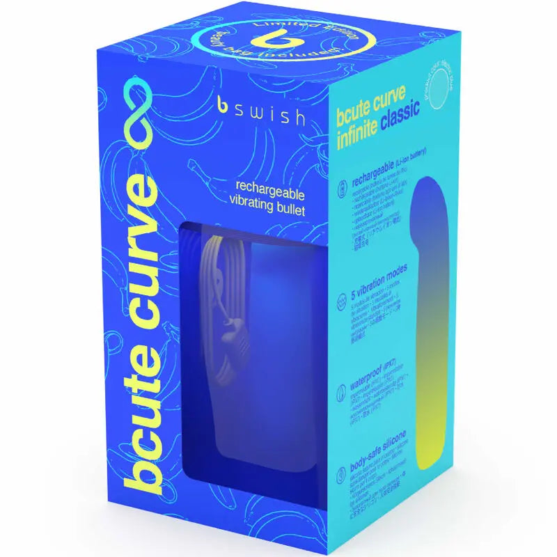 B Swish - Vibromasseur Rechargeable Incurvé Bcute Curve - Bleu