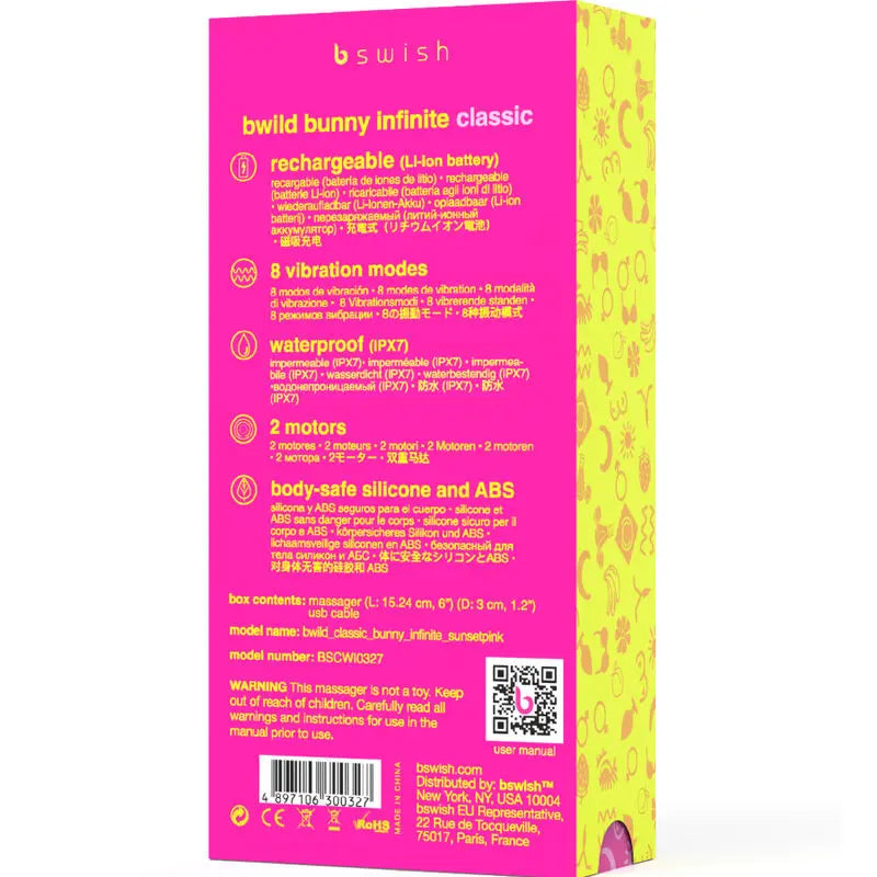 B Swish – Vibromasseur Rabbit Bwild Bunny Infinite Classic – Rose