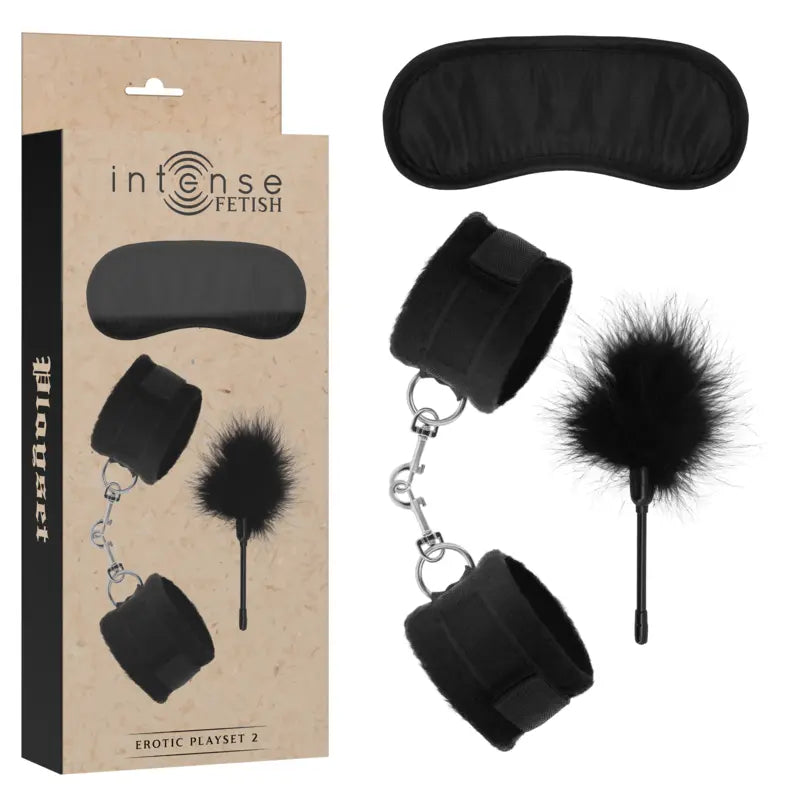 Kit Érotique Intense Fetish Playset 2 Menottes Masque - Intense