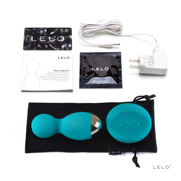 LELO - Boule de Geisha Vibrante Télécommandée HULA Beads - Bleu