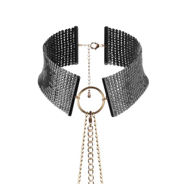 Bijoux Indiscrets - Collier Buste Désir Métallique - Noir