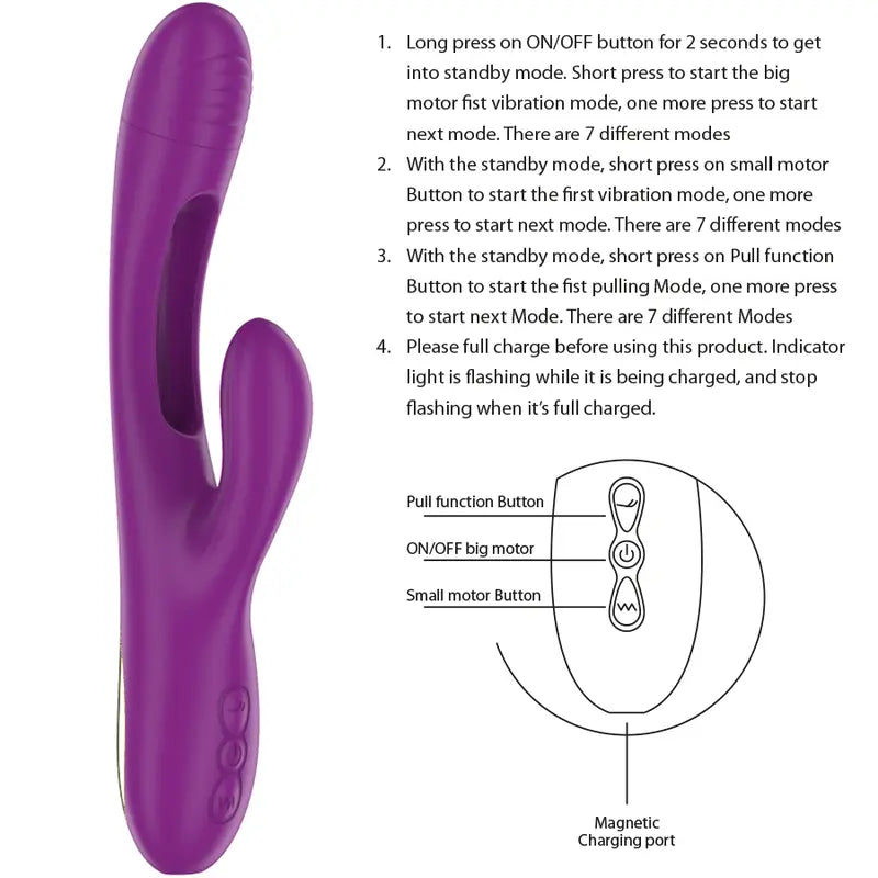 Vibrateur Rabbit Apolo Violet - Intense
