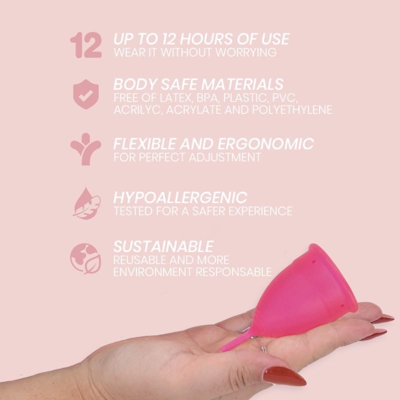 Intimichic Coupe menstruelle en silicone médicale Taille S