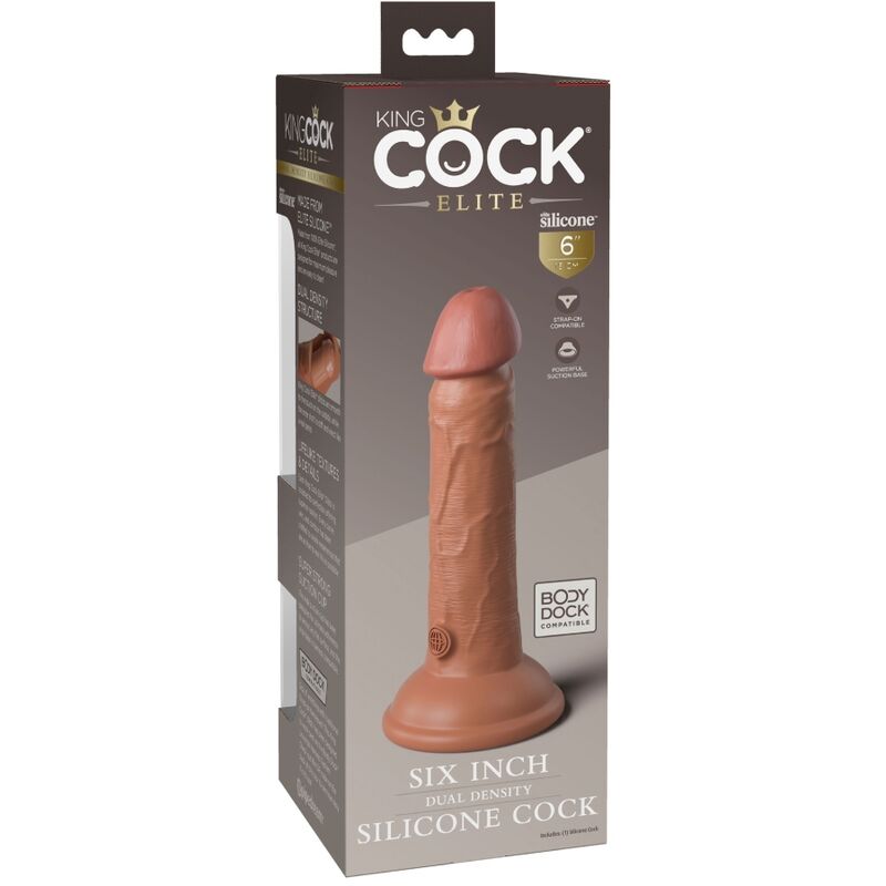 Gode Réaliste King Cock Elite Double Densité Caramel - Pipedream