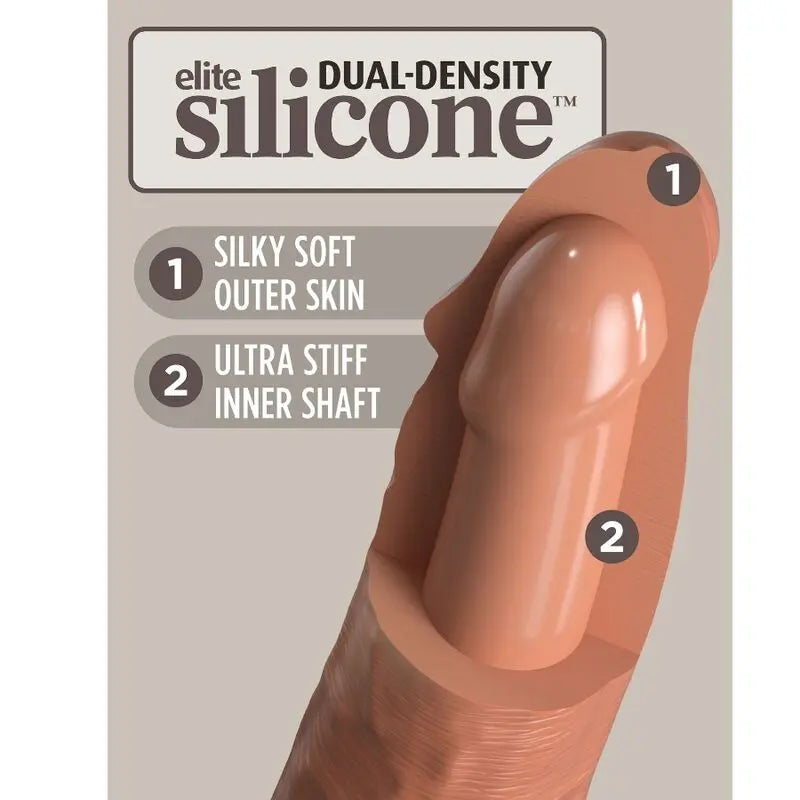 King Cock Elite Ultrarealistischer Dildo Karamell 22cm - Pipedream