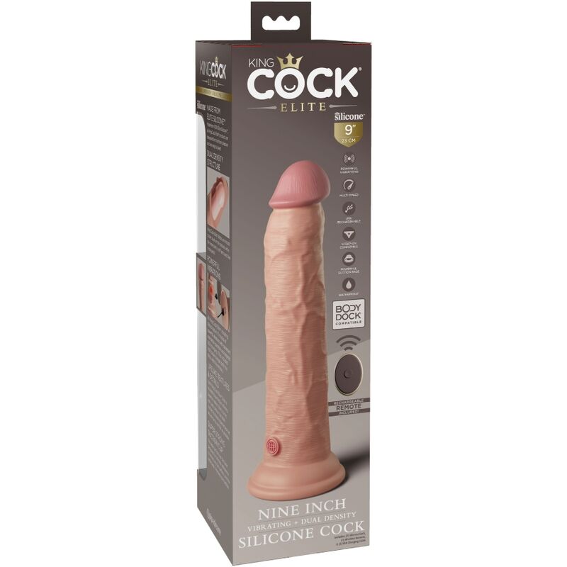 Gode Réaliste Vibrant King Cock Elite 23cm - Pipedream