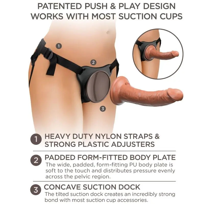 Harnais King Cock Elite avec Gode 17,8 cm - Pipedream