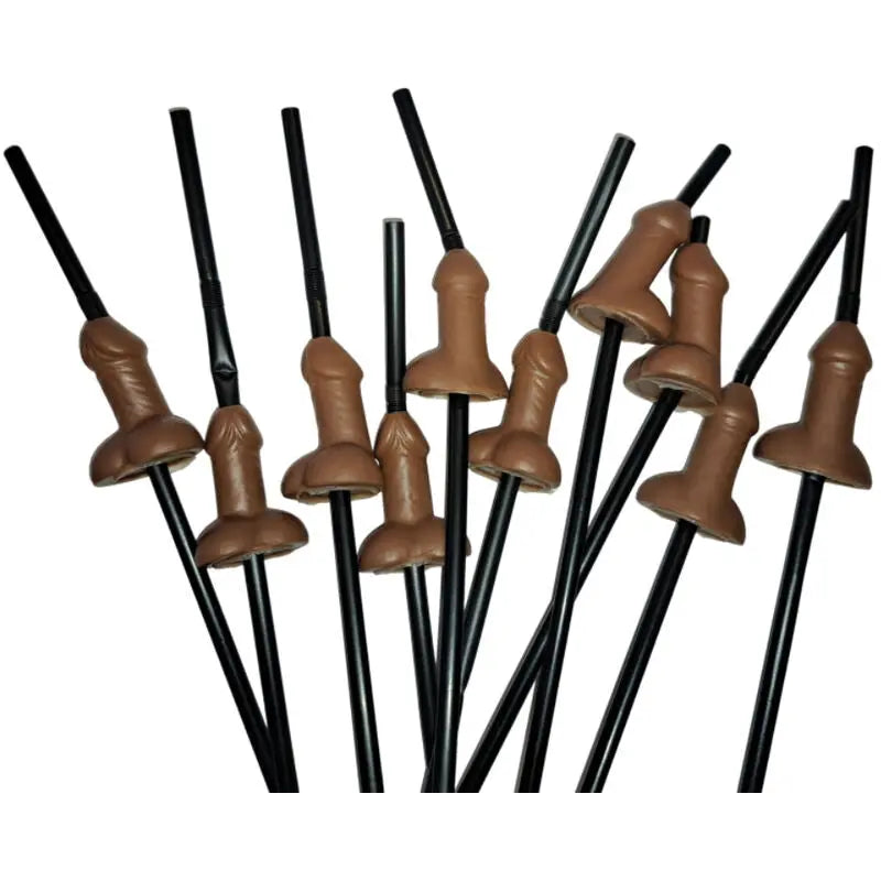 Pailles Pénis Humoristiques Sachet 10 Unités - Diablo Picante