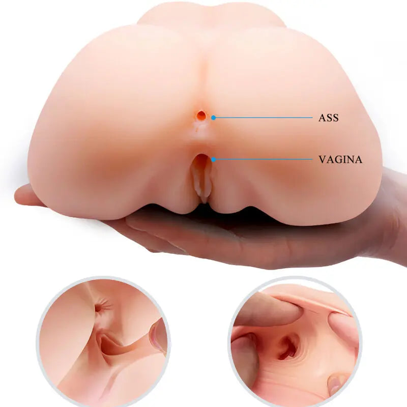 Doppelöffnungs-Masturbator mit realistischem Design und Vibration - Crazy Bull