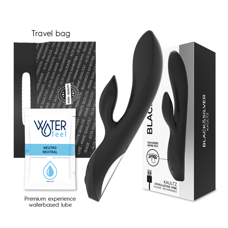 Vibromasseur Kaultz Touch Control - Black & Silver