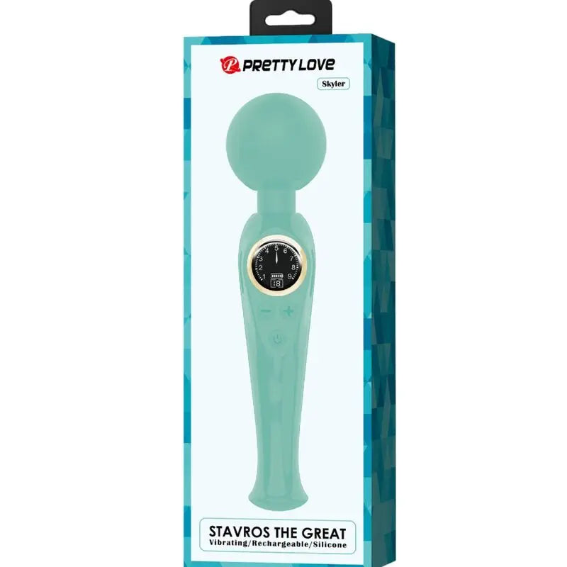 Stimulateur Wand Skyler 10 Modes Vert - Pretty Love - PRETTY LOVE LED