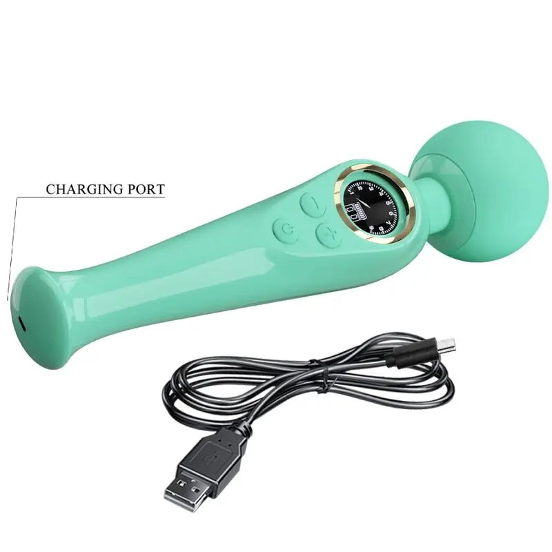 Stimulateur Wand Skyler 10 Modes Vert - Pretty Love - PRETTY LOVE LED