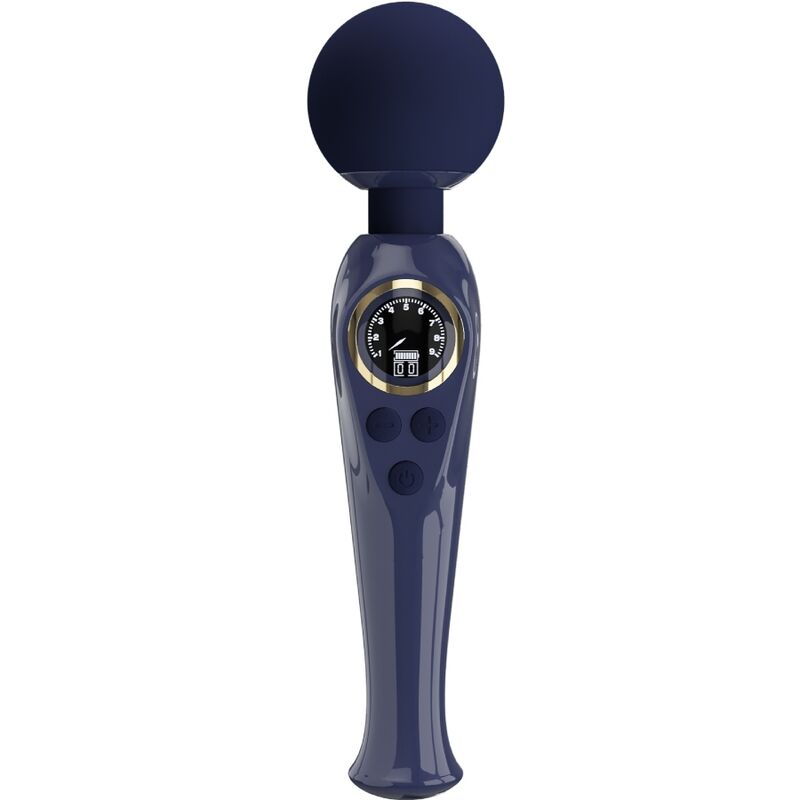 Stimulateur Wand Skyler 10 Modes de Vibration Bleu - Pretty Love - PRETTY LOVE LED