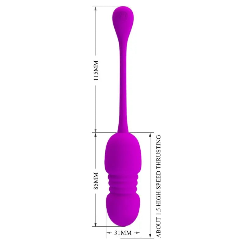 Pretty Love – Oeuf vibrant Rechargeable en Silicone – Violet