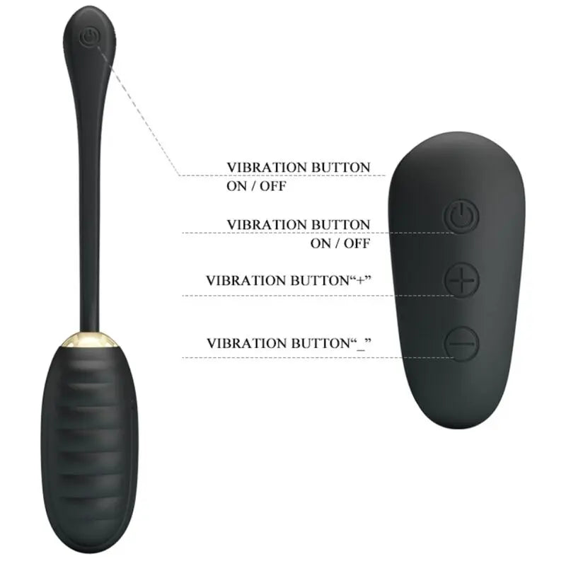 Pretty Love – Oeuf Vibrant de Luxe Rechargeable avec Télécommande – Or