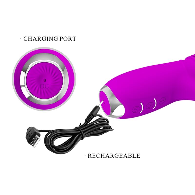 Vibrateur Lapin Rechargeable Dorothy Violet - Pretty Love - PRETTY LOVE C-TYPE