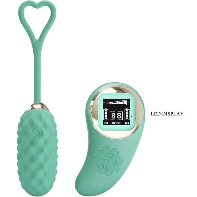 Pretty Love – Oeuf Vibrant texturé avec télécommande – Vert