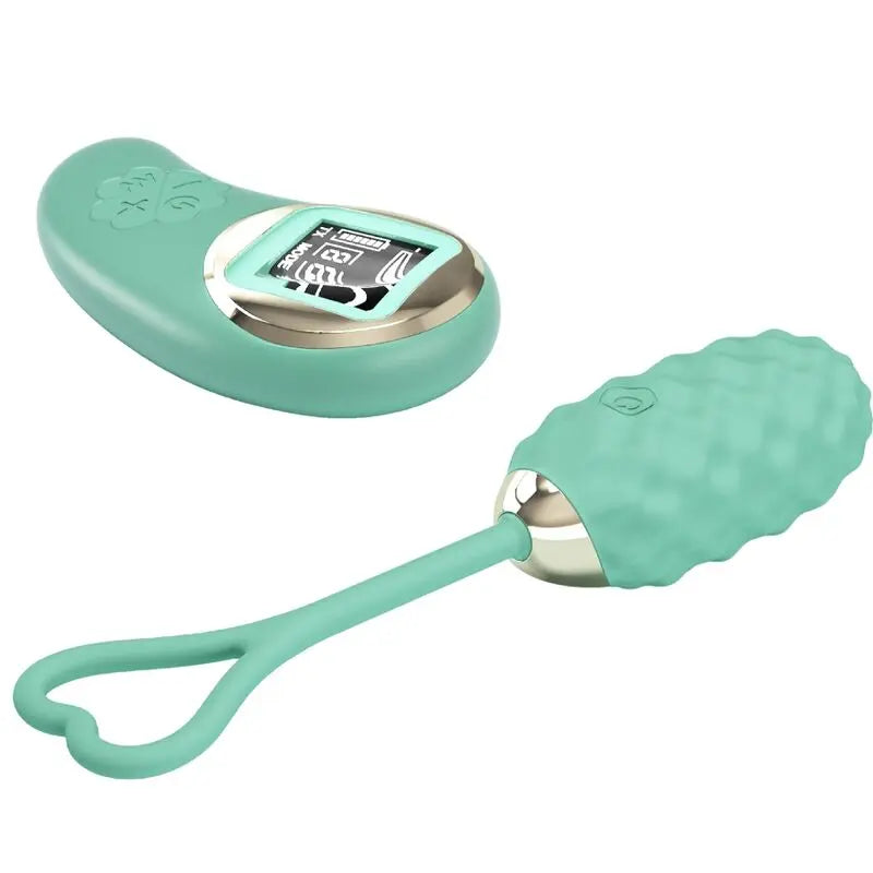 Pretty Love – Oeuf Vibrant texturé avec télécommande – Vert