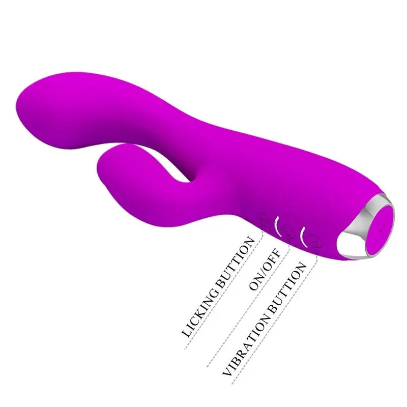 Vibrateur Lapin Rechargeable Gloria Imperméable Violet - Pretty Love - PRETTY LOVE C-TYPE
