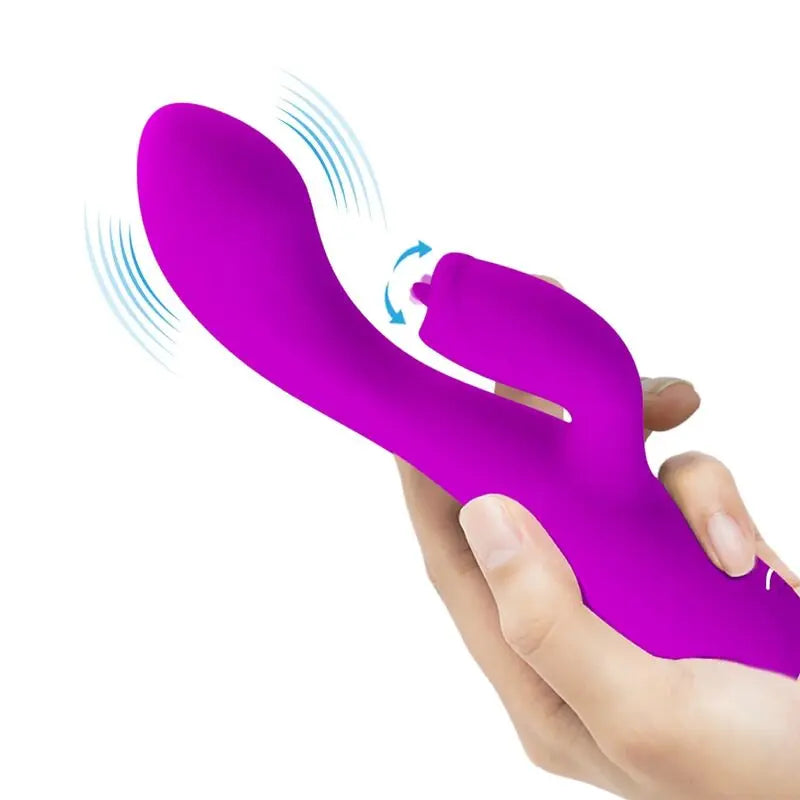 Vibrateur Lapin Rechargeable Gloria Imperméable Violet - Pretty Love - PRETTY LOVE C-TYPE