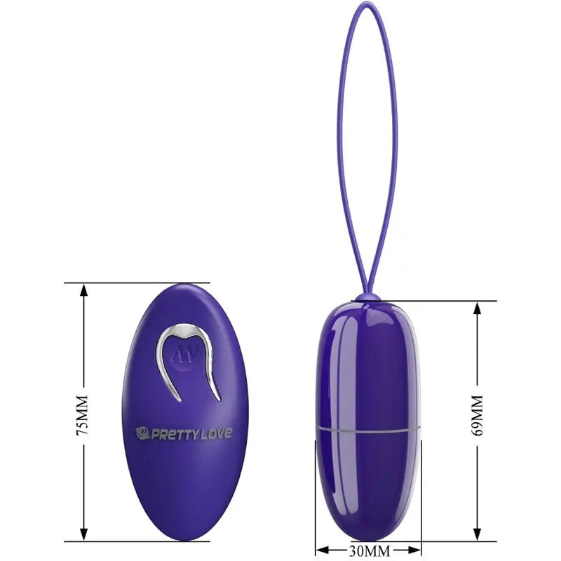 Pretty Love – Oeuf Vibrant Poche avec Télécommande – Violet