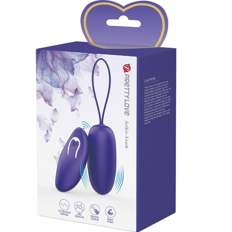 Pretty Love – Oeuf Vibrant Poche avec Télécommande – Violet