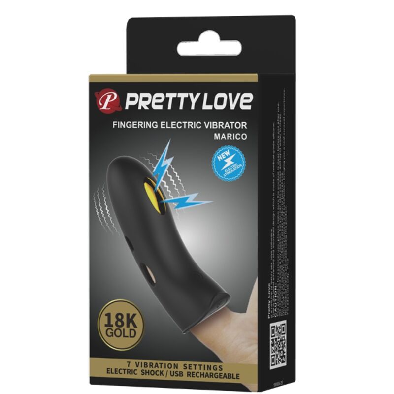 Stimulateur Couvre-Doigts Électro Marico Noir - Pretty Love - PRETTY LOVE MALE