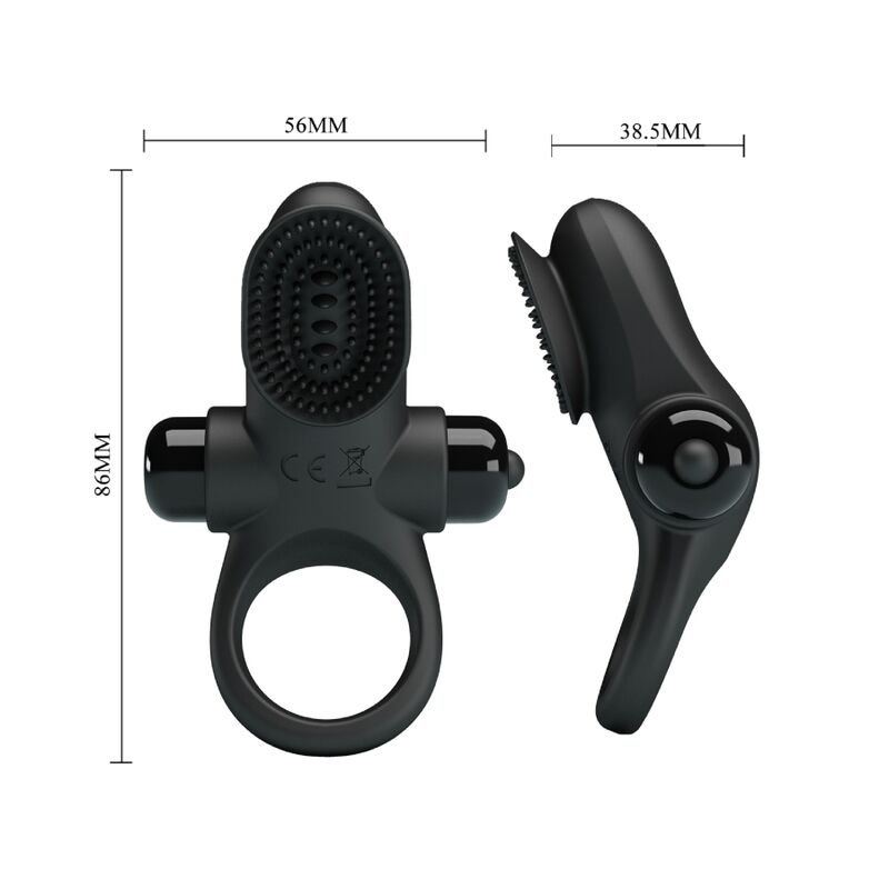 Anneau Pénien Vibrant Vibrator Ring II Noir - Pretty Love