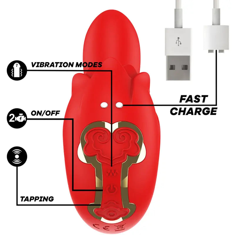 Stimulateur Clitoridien Selena Vibrant Tapping Rouge - MIA - MIA
