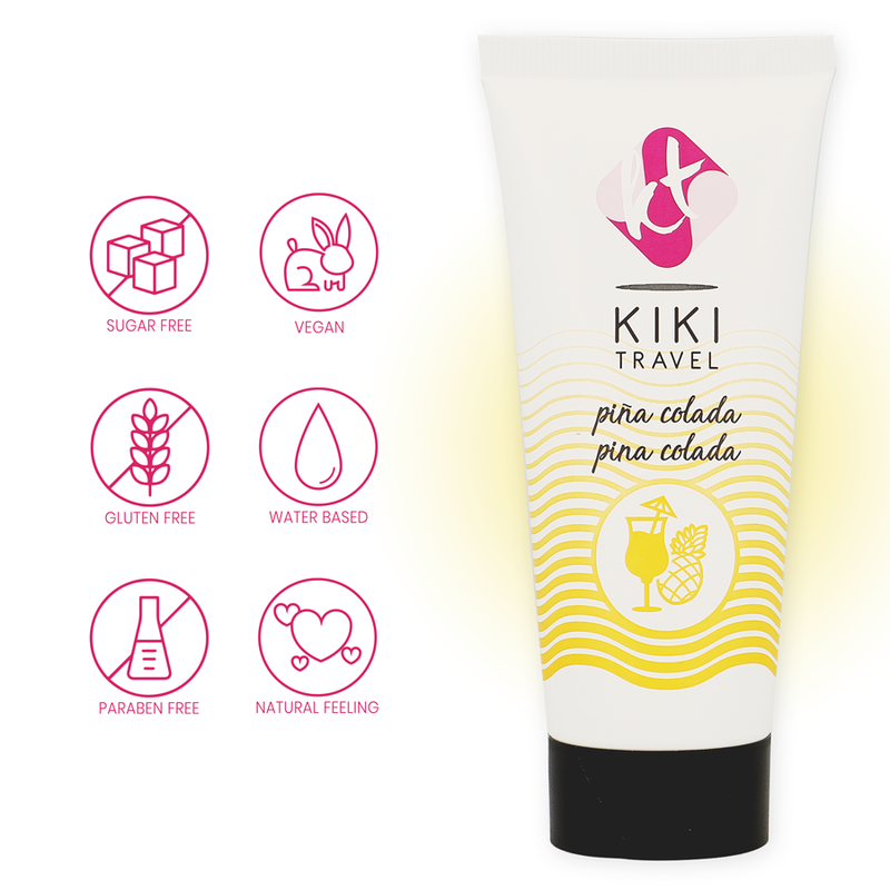 Kikí Travel - Lubrifiant Saveur Piña colada à base d’eau - 50 ml