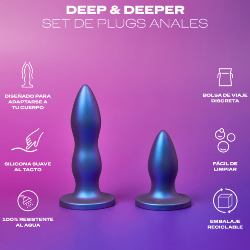 Set Plugs Anaux Deep & Deeper 2 Tailles - Durex