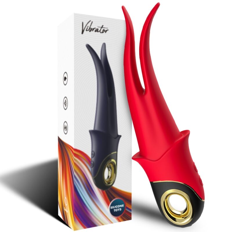 Stimulateur Clitoridien Shadow Double Tête Rouge - Armony