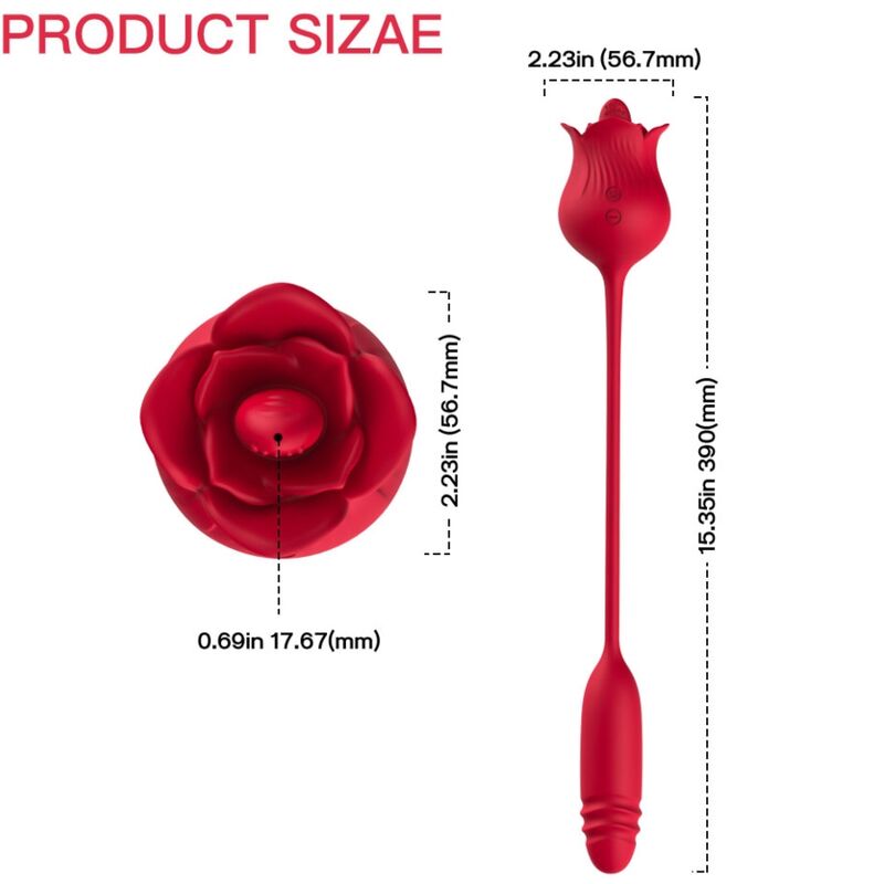 Stimulateur Clitoridien Armony Roselip Licking Rouge - Armony