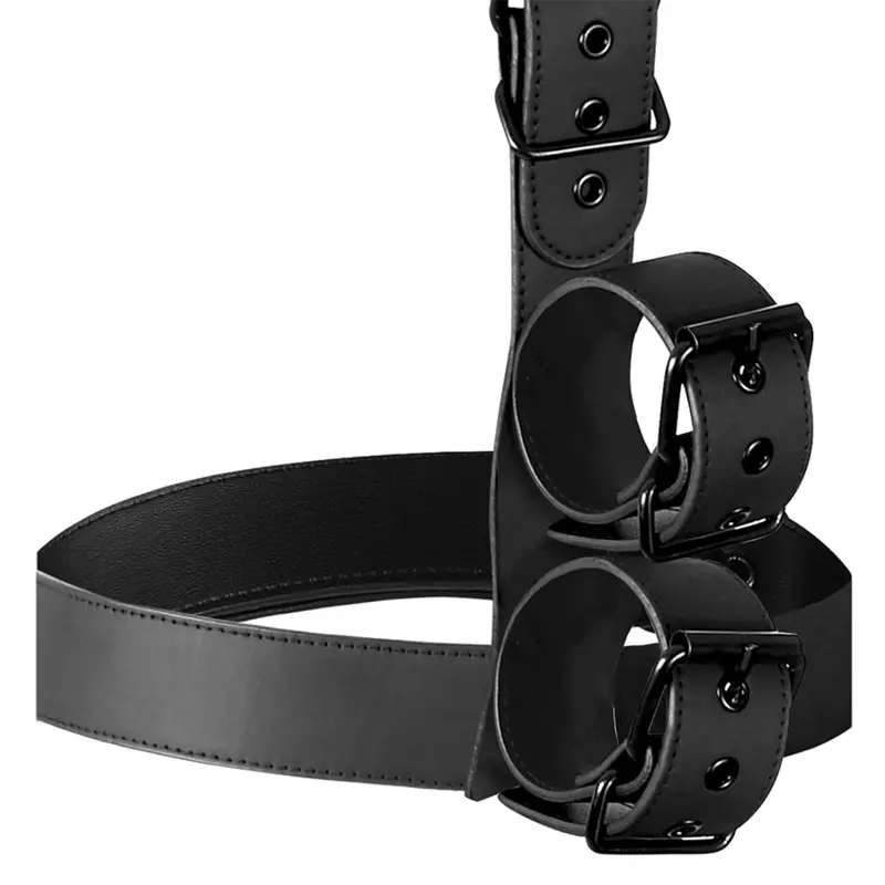 Harnais Bondage Corps Cou Poignets Cuir Végétalien - Fetish Sub - FETISH SUBMISSIVE BONDAGE