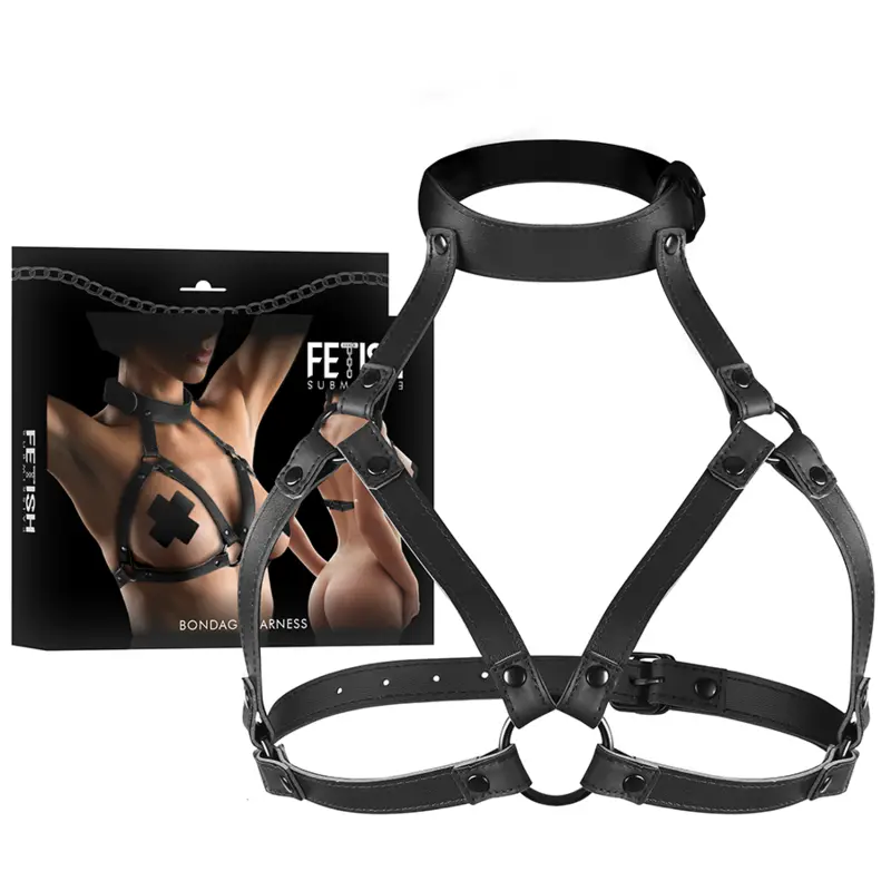 Harnais Bondage Poitrine Réglable Cuir Vegan - Fetish Submissive - FETISH SUBMISSIVE BONDAGE