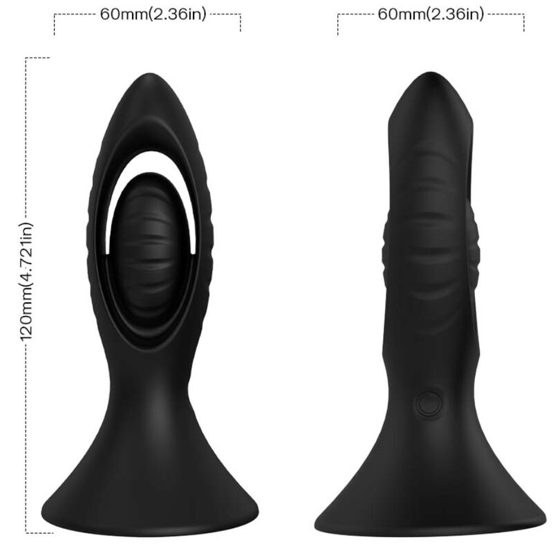 Plug Anal Vibrant Double Stimulation Noir - Armony