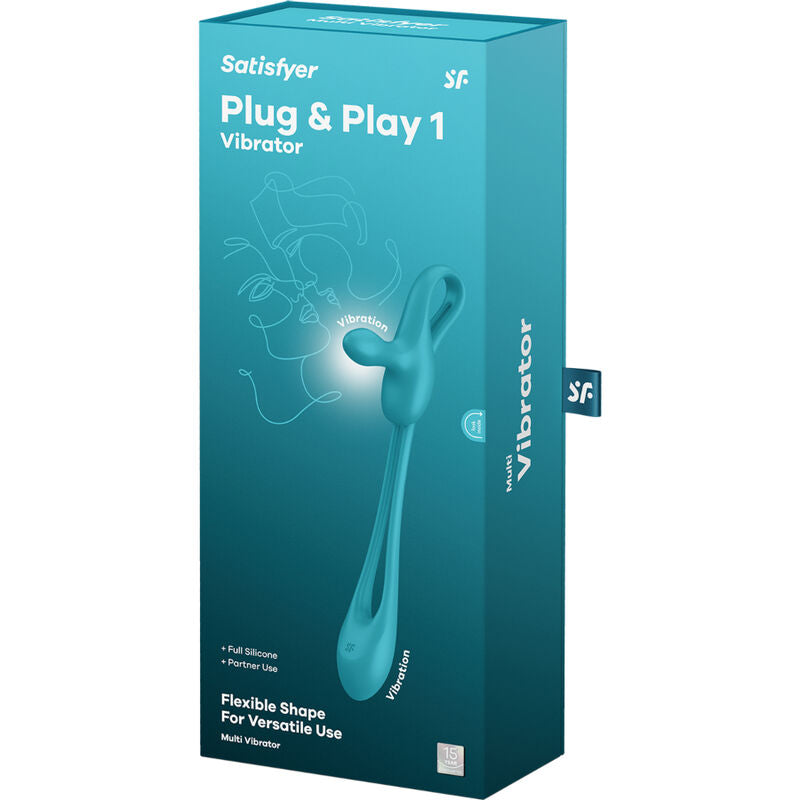 Multi-Vibromasseur Flexible Plug & Play 1 Bleu - Satisfyer