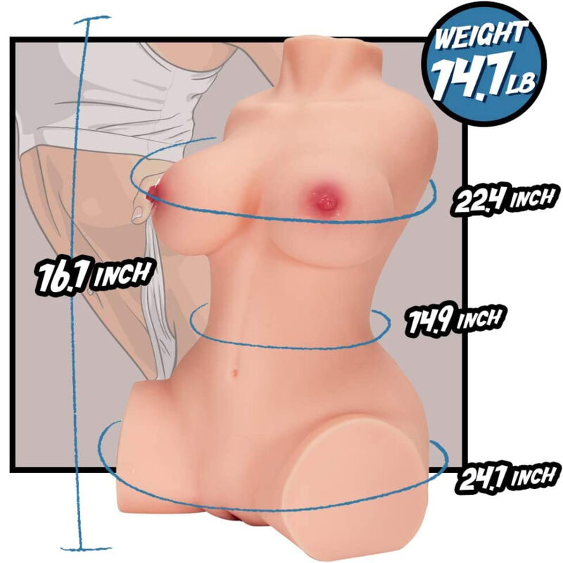 Armony - Masturbateur Buste Femme en silicone - 28 cm