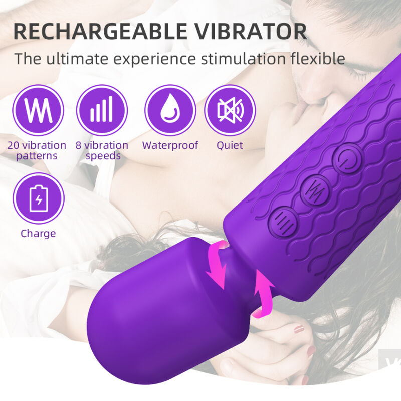 Vibromasseur Wand Mini Masseur Rechargeable Violet - Armony - Armony