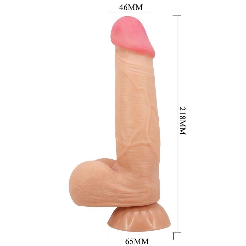 Pretty Love - Gode Ultraréaliste Vibrant à Ventouse Chair - 21,8 cm