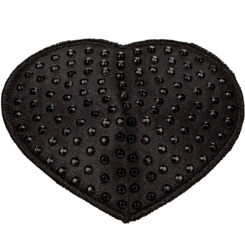Cache-Tétons Radiance Cœur Pierres Scintillantes Noir - Calexotics