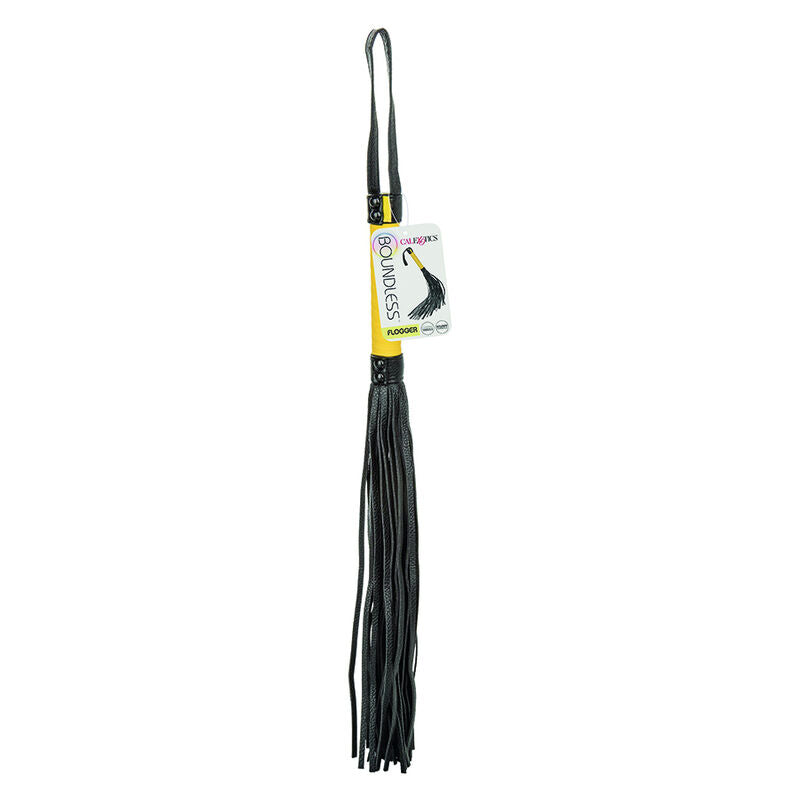 Martinet Cuir Végan Boundless Noir Poignée Jaune - CalExotics